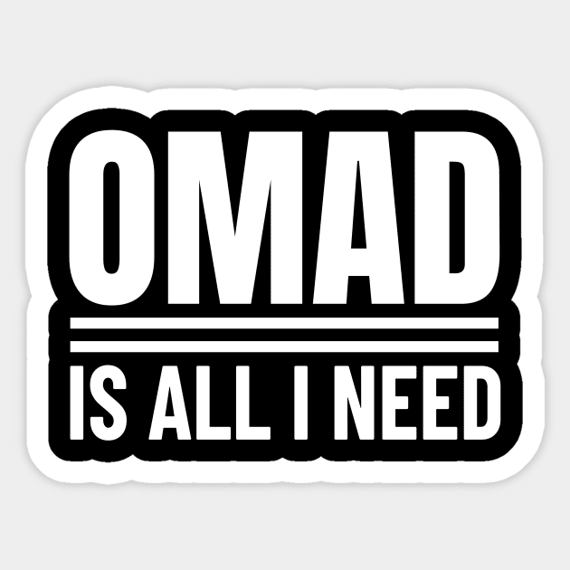 OMAD Is All I Need Fasting Sticker by OldCamp